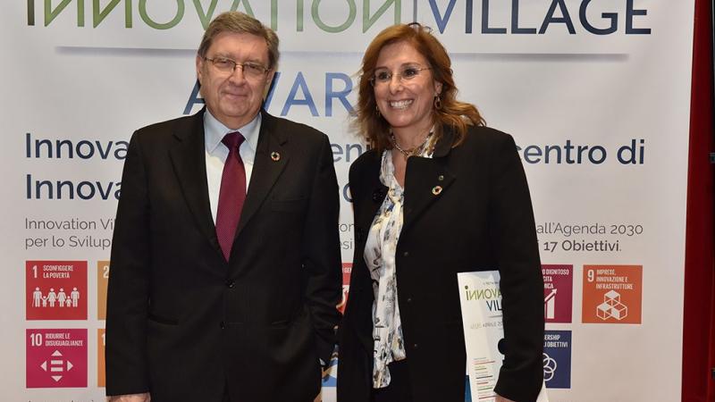 Enrico Giovannini, portavoce Asvis, e Annamaria Capodanno, direttrice Innovation Village